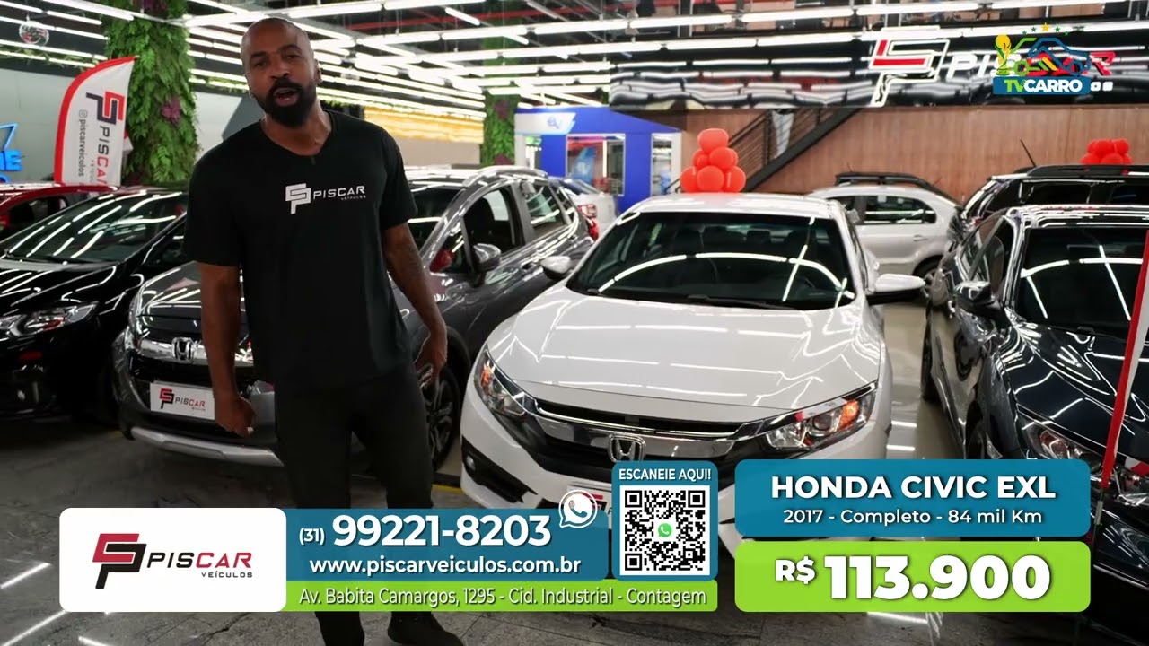 🔥 CIVIC EXL 2017 NA PISCAR VEÍCULOS! 🚗✨