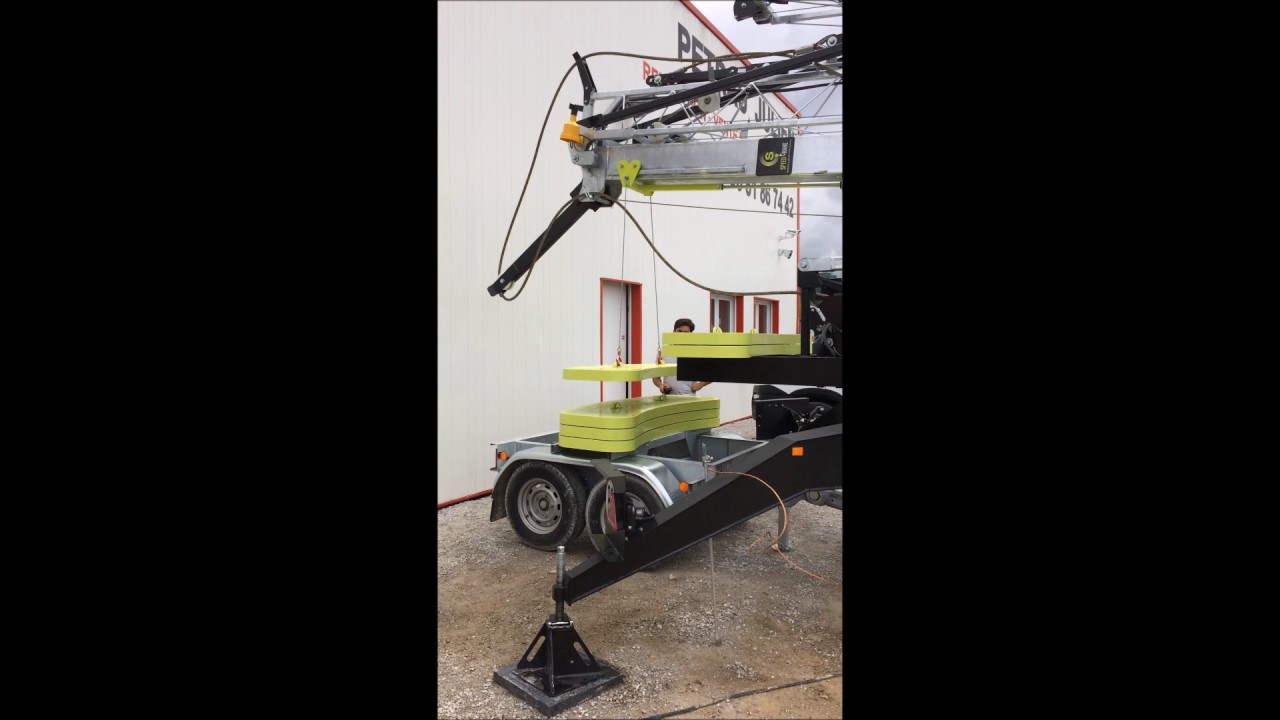 GRUE TRACTABLE PAR VL 3.5T , CHARGEMENT DES LESTS, SPEED CRANE YouTube — free download