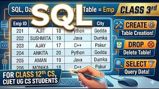 SQL Complete Queries Guide 2026 | All Database, Tables & Drop Queries | Class 12 CS + CUET UG