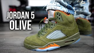Air Jordan 5 Olive On Feet Review 4K *WATCH BEFORE YOU BUY*