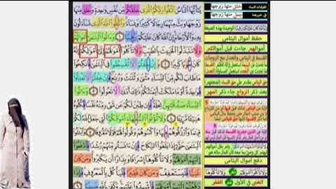 مراجعه متشابهات  الربع الاول والثانى من سورة النساء وتربيط الايات