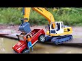 Excavator Help Truck Car Toys For Kids 포크레인 중장비 견인 도와주기