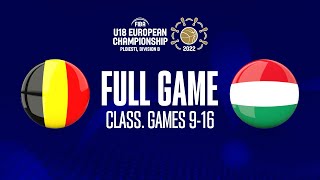 Belgium v Hungary | Full Basketball Game | FIBA U18 European Championship 2022