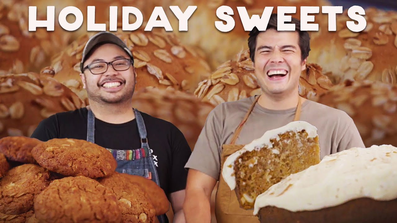 Healthier Christmas Desserts Erwan & Chef Martin (Dinner Rolls, Banana Bread, Cookies, Carrot Cake) | FEATR