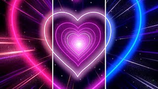 Color Changing Heart Tunnel💜💙🩷Comic Speed Zoom Lines Background | Love  Tunnel Background Video Loop