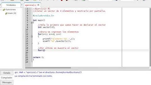 Lenguaje C Ejercicio 1: Agregar elementos a un vector  | Vectores