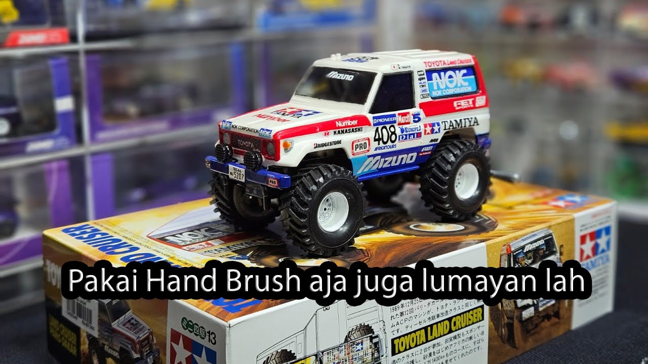 ミニ四駆 ] Tamiya Toyota Land Cruiser Paris Dakar 1990 dengan Hand 