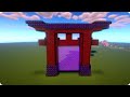 Epic Nether Portal Design - Japanese Gate Torii Minecraft #Shorts