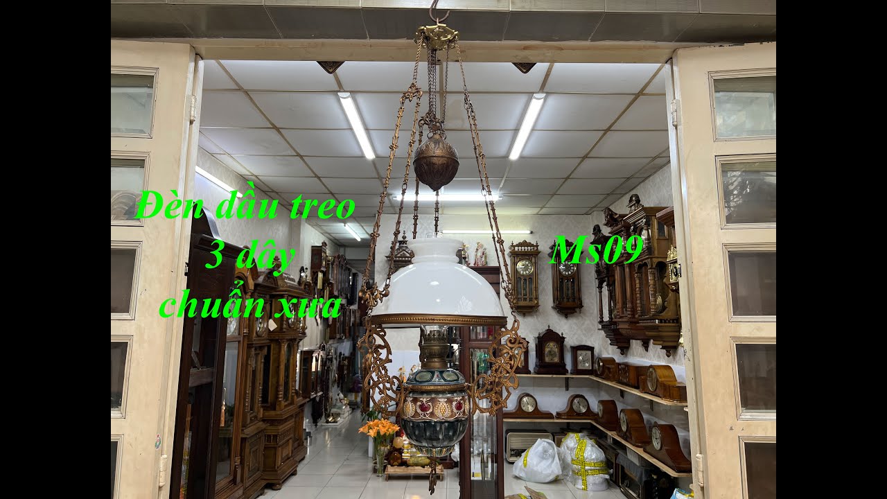 Đánh giá chi tiết đèn dầu 3 dây bầu sứ xưa của Pháp nét đẹp cổ điển vượt thời gian Ms09...