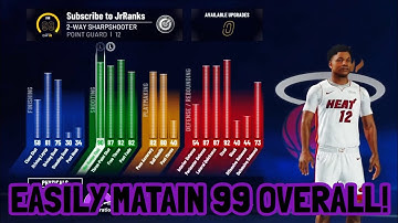 BEST METHOD TO GET 99.9 OVERALL NBA 2K21! HOW TO MANTAIN 99.9 OVERALL ALL YEAR 2K21! FASTEST METHOD!