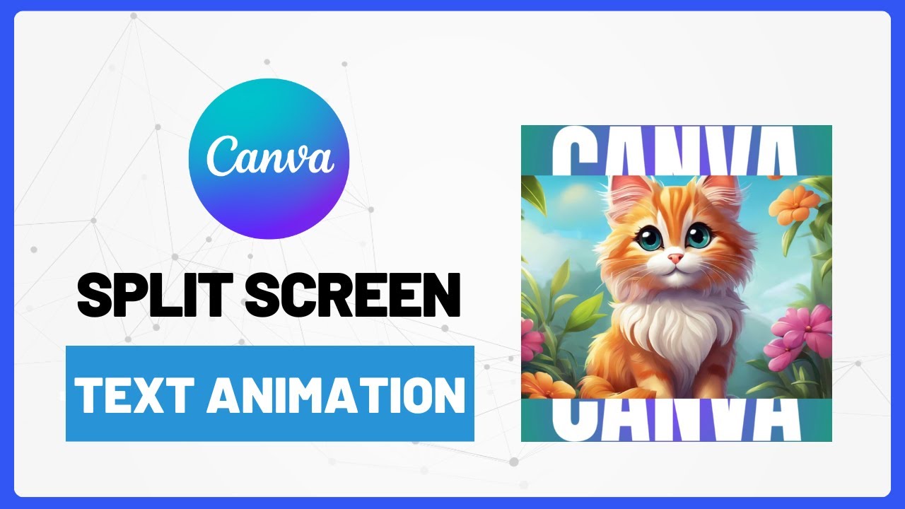 Как создать анимацию текста на разделенном экране в Canva