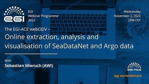 The EGI-ACE webODV – Online extraction, analysis and visualisation of SeaDataNet and Argo data