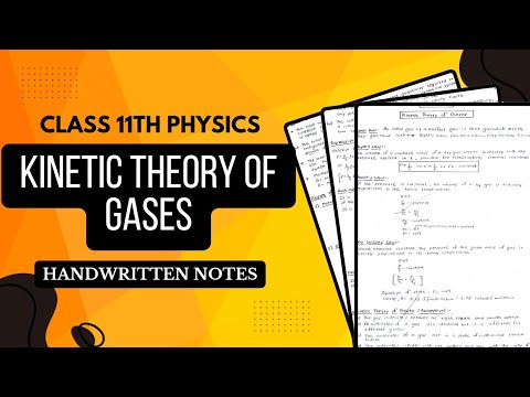 Kinetic Theory of Gases Notes PDF || Class 11th Physics Chapter 12 ...