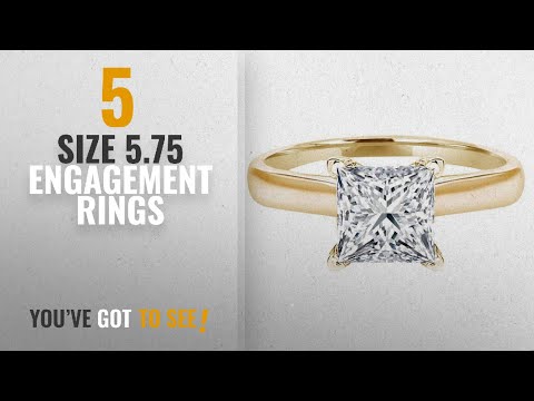 10 Best Size 5.75 Engagement Rings: Clara Pucci 2.9 CT Princess brilliant Cut Solitaire Engagement