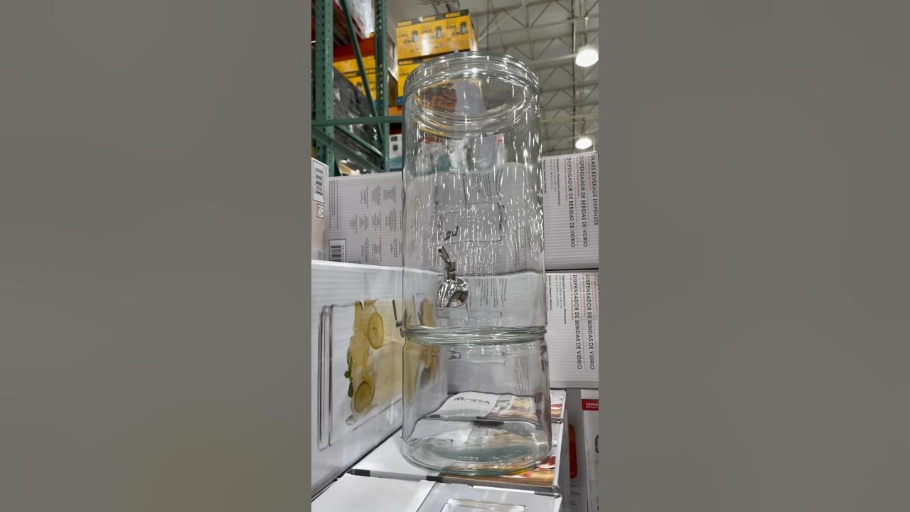 Costco Glass 8 Liter Beverage Dispenser great for entertaining. YouTube