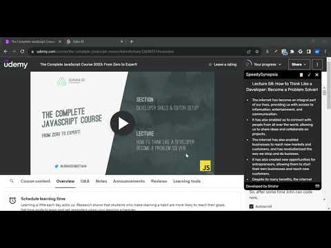 Lecture Summary: Youtube, Udemy And Coursera video preview 2