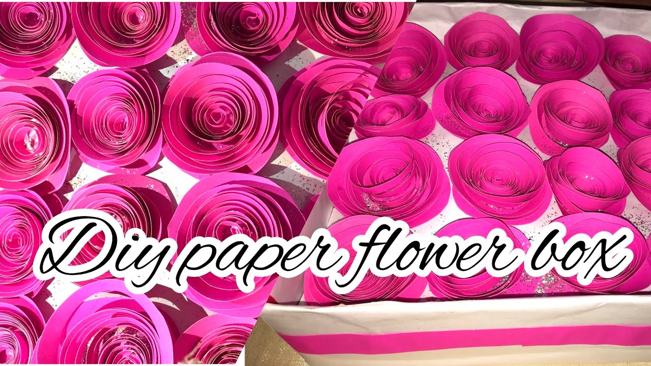 DIY paper flower box DIY flower box DIY paper flowers DIY roses