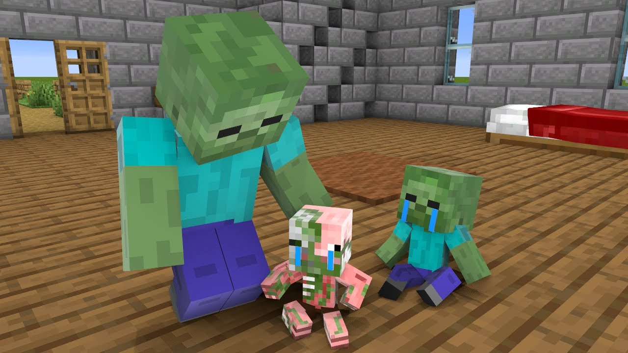 Monster School Baby Zombie And Baby Zombie Pigman Sad Story Minecraft Animation Youtube