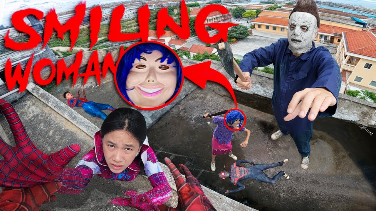 SPIDERMAN PARKOUR Vs SMILING WOMAN | They Stopped Evil’s Deadly Assault (Horror Story Short)Epic POV
