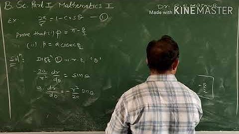 B.Sc. Part I Mathematics II Problems on angle between radius vector and tangent