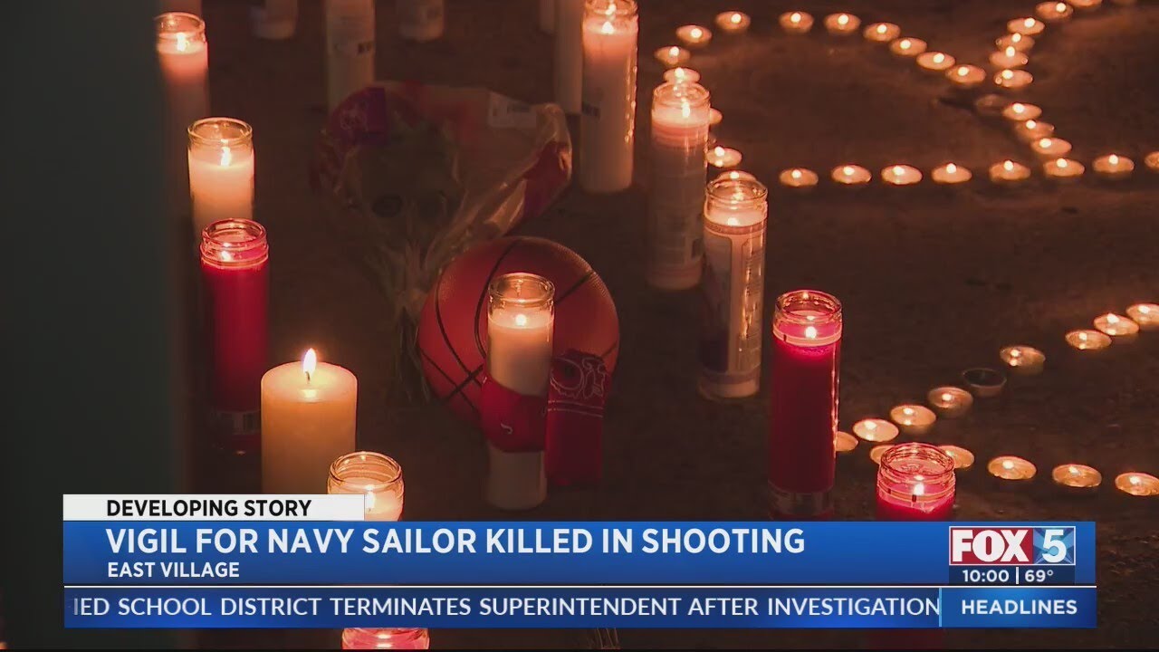 Vigil held for 18-year-old Navy sailor killed in downtown San Diego ...