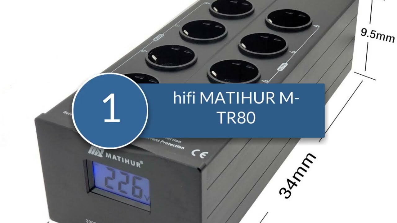 MATIHUR M TR80 Audio Noise AC Power Filter Review 2022