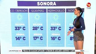 The weather in Sinaloa and Sonora with Rubi Cortez The weather girl TVP