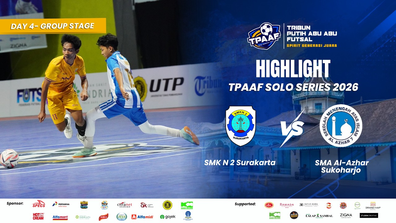 Highlight Tribun Putih Abu-Abu Futsal Solo Series 2026 | SMK N 2 Surakarta vs SMA Al Azhar Sukoharjo