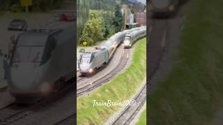 160MPH Ho Scale Legacy Acelas RACE #bullettrains #amtrakacela #amtrak #highspeedtrain #viral #views