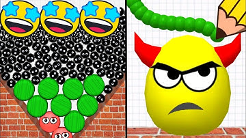 HIDE BALL: Brain Teaser vs DRAW TO SMASH: Logic Puzzle ASMR Gameplay Satisfying Games APK.