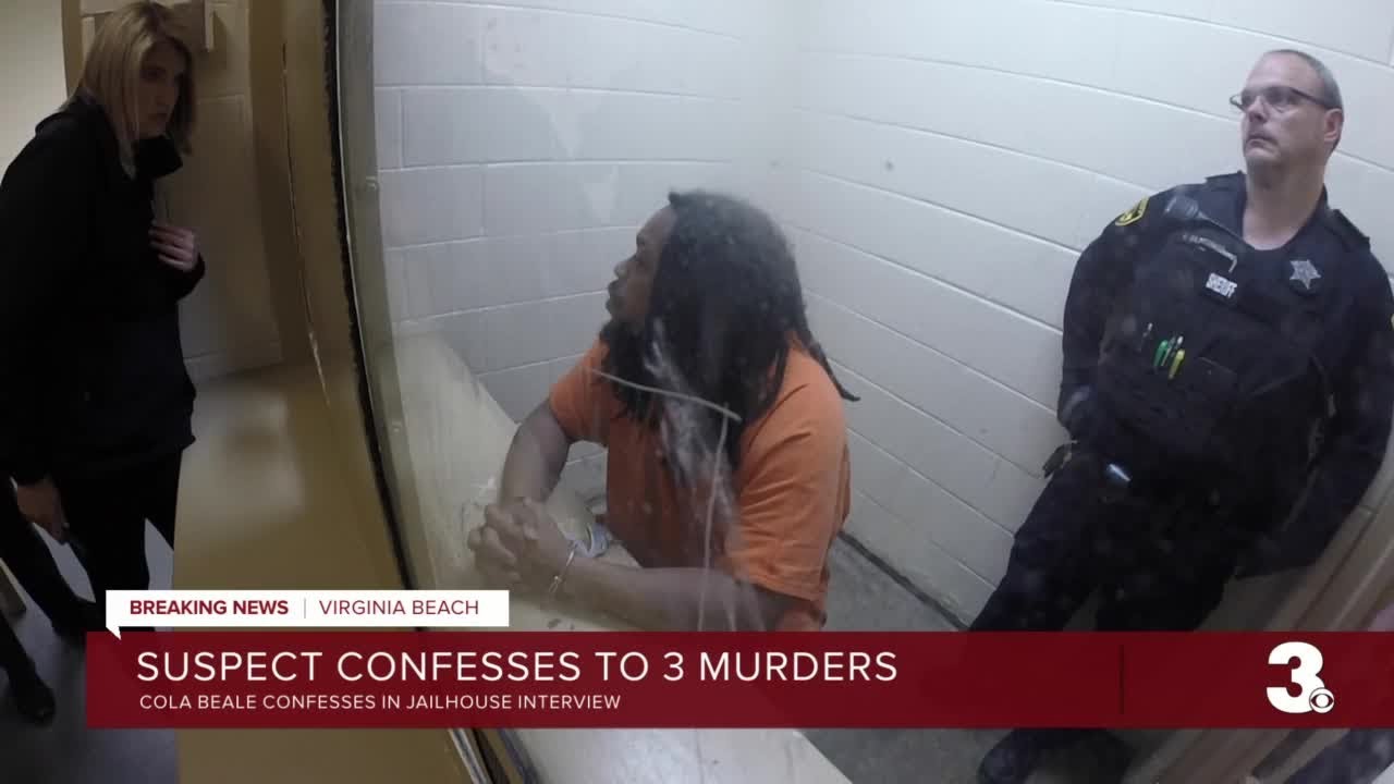 Suspect confesses to 3 murders in jailhouse interview