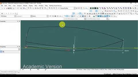 Maxsurf Stability Tutorial 2   Hydrostatics, Large Angle Stability, KN Curves, Floodable Length & Da