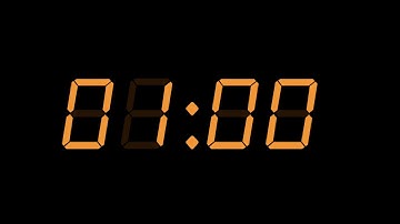 1 Minute Timer, retro orange lcd alarm clock, with Alarm ⏰