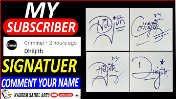 D signature ll How to Learn Signature with pen ll How to create a signature By Naseem Sahel arts