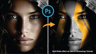 Hiệu ứng Sơn vàng trên khuôn mặt trong Photoshop | Photoshop Tutorial.