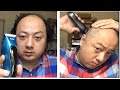 髪剃り上げ Bald shaved head . 禿頭了 乾脆剃光頭........