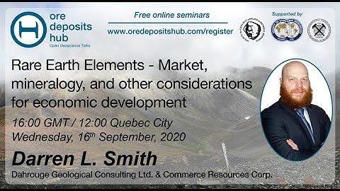 ODH047: REE – Mineralogy, markets, and other considerations for economic development – Darren Smith