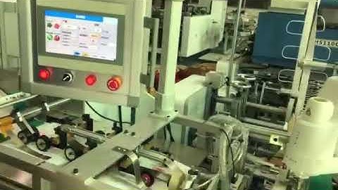 Full automatic round rope paper handle pasting machine