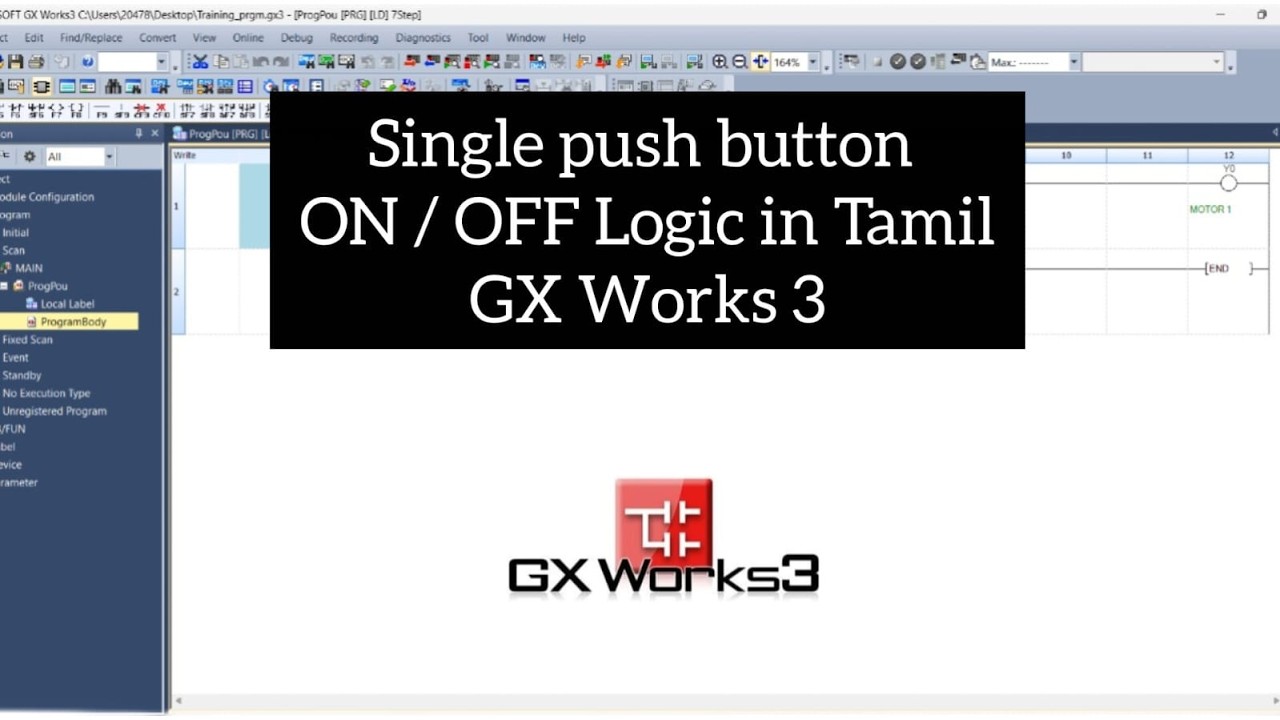 Single Push Button ON/OFF Logic by multiple methods in Tamil | GX ...