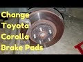 2009-2013 Toyota Corolla BRAKE PAD Change