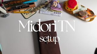 Midori TN: how to restring a Travelers notebook + setup 