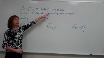 Simplifying Radical Expressions (part 1)
