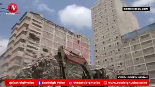 Day 3 Rescue Operation as Excavator Clears Rubble at Collapsed Building in Eastleigh, Nairobi