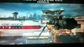 mw2 long range first bullet no scope headshot!!