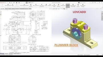 Easy assembly tutorial PLUMMER BLOCK in SOLIDWORKS @LOVCADD