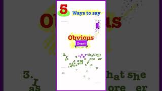 5 ways to say Obvious - Synonyms and Antonyms
