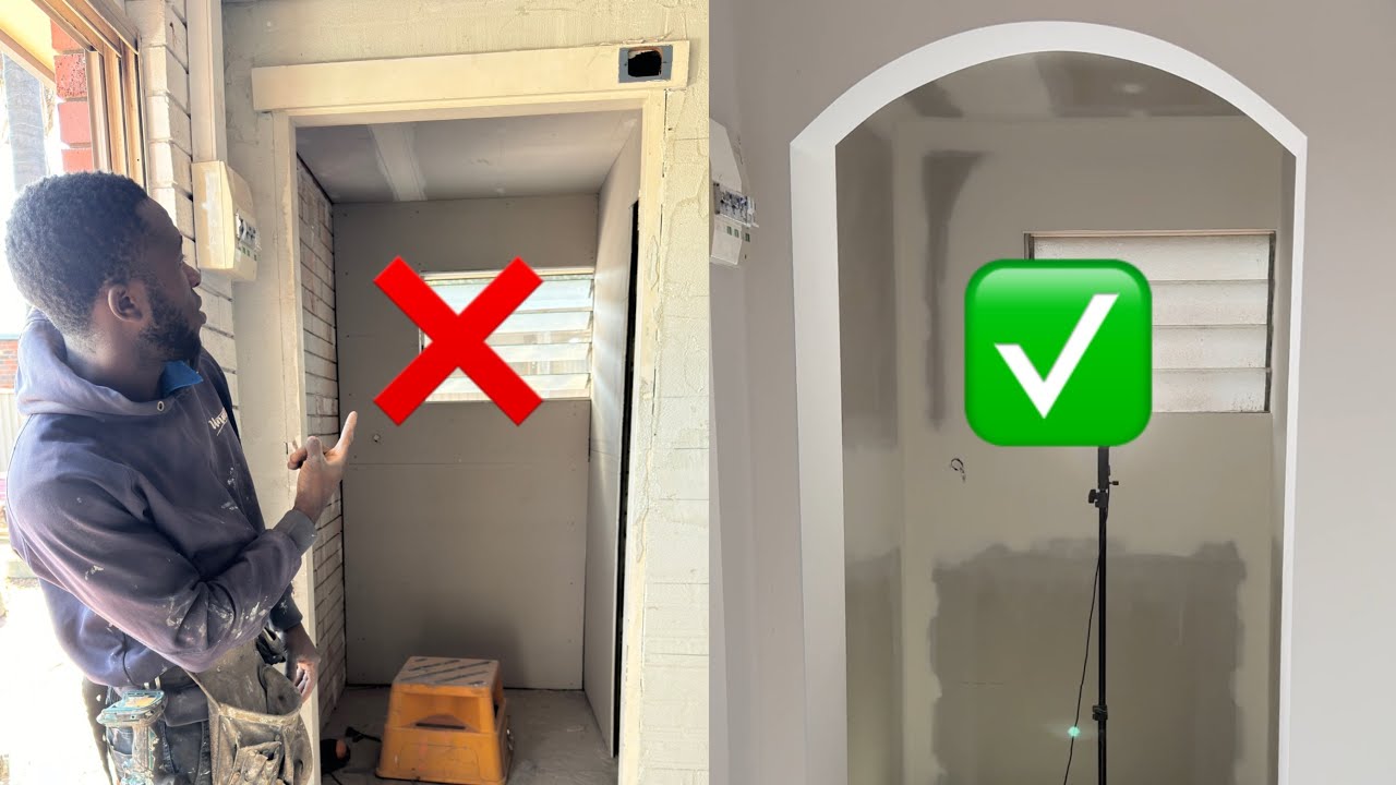 How to Easily turn an Ugly doorway into a beautiful Arch Doorway