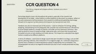 Critical Creative Reflection 4