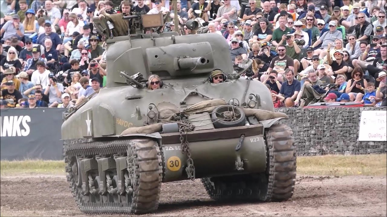 M4A1 Sherman Tank running at TANKFEST 2025 