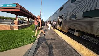 Metra Trains arriving at  Route 59 Train Station in Naperville,  IL